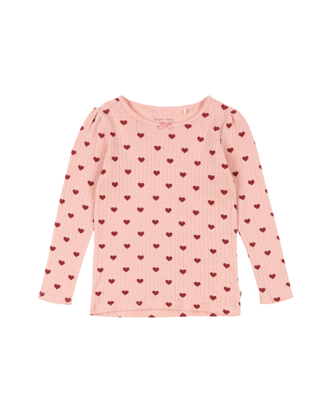 Konges Sløjd - koszulka z długim rękawem Minnie Blouse GOTS Amour Rouge