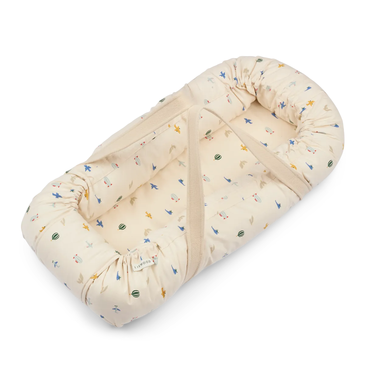Liewood - kokon niemowlęcy gniazdko Gro Printed Babylift aviator ecru