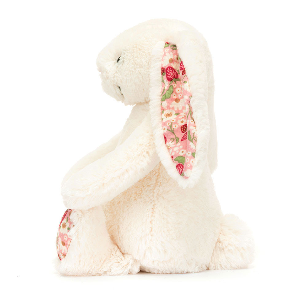 Jellycat - Króliczek z Kwiecistymi Uszami Kremowy "Berry" 18 cm