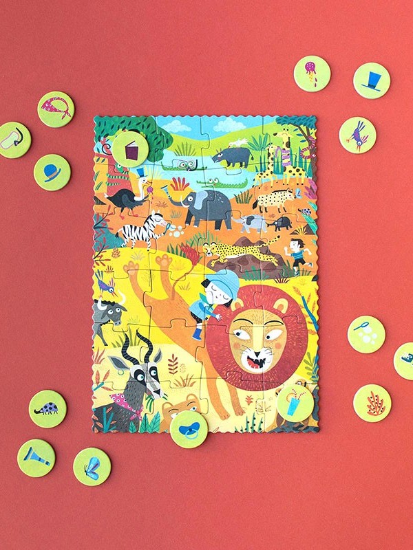 Londji - puzzle kieszonkowe Moja Mała Dżungla 