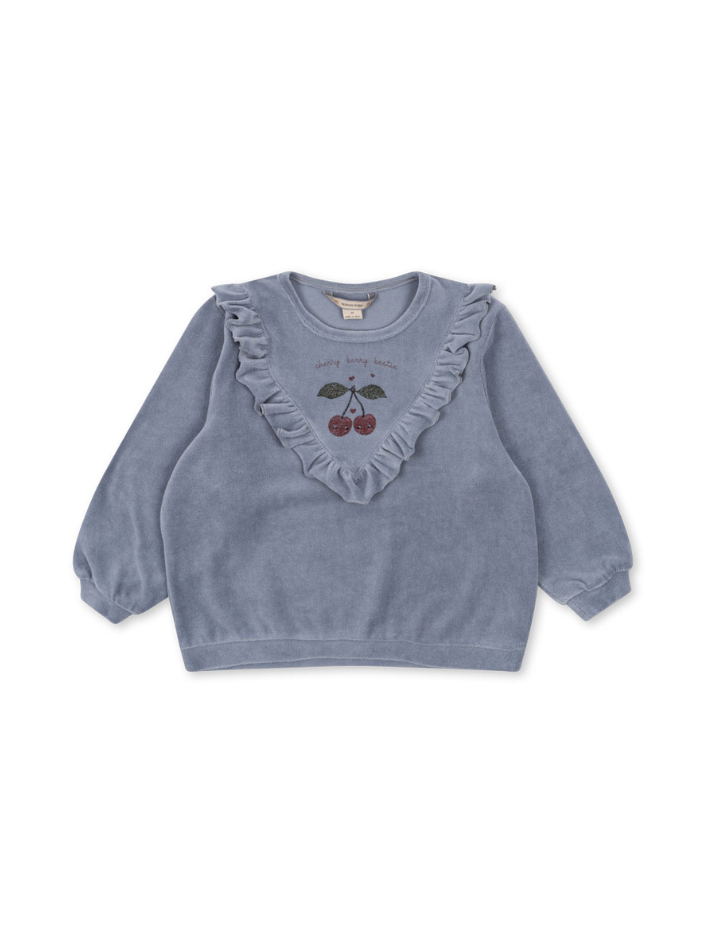 Konges Sløjd - bluza welurowa Wally Sweat Shirt Tradewinds