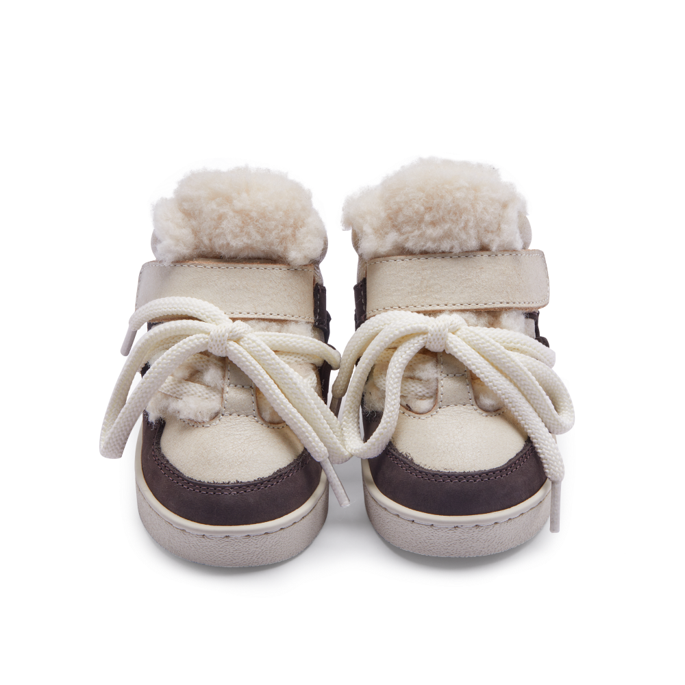 Donsje - buty dziecięce ocieplane Kicco Sneakers Dark Brown Nubuck