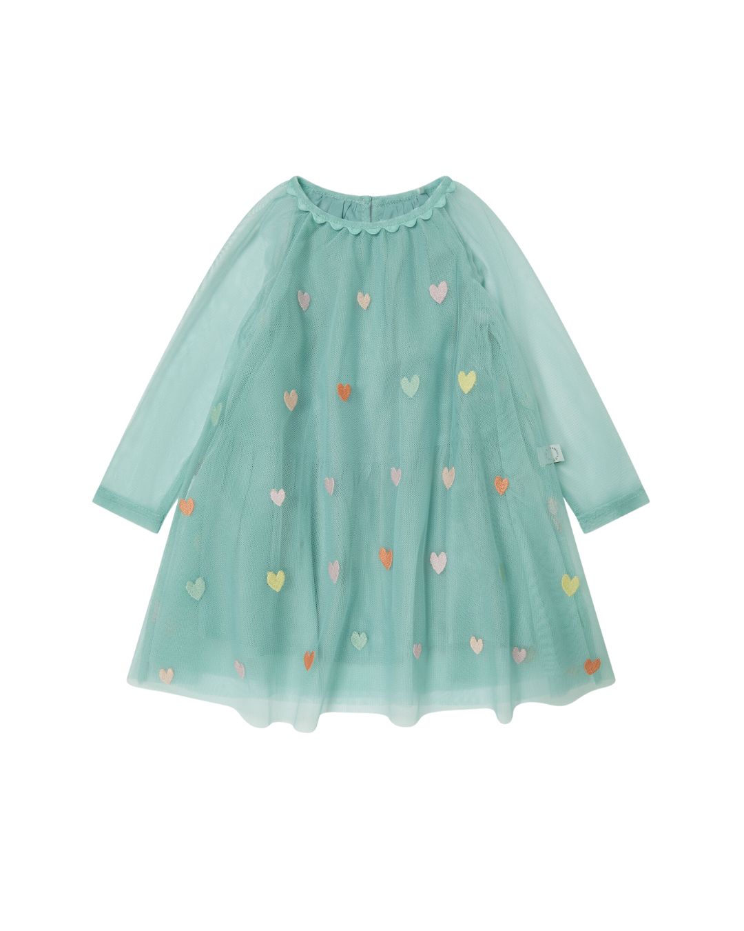 Stella McCartney - tiulowa sukienka z haftowanymi serduszkami Stella McCartney - tiulowa sukienka z haftowanymi serduszkami