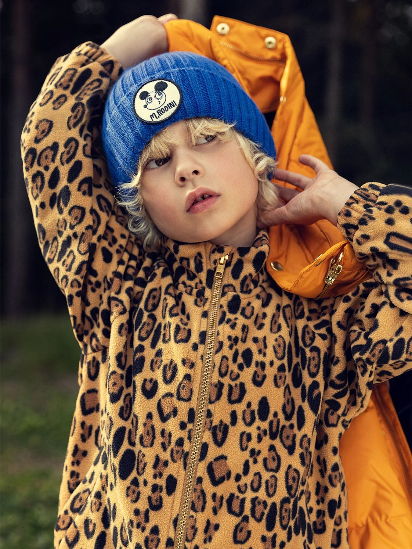 Mini Rodini - kurtka polarowa Leopard Fleece Jacket