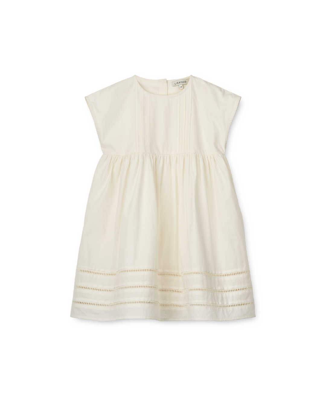 Liewood - sukienka z ażurowymi detalami Gudrun creme de la creme