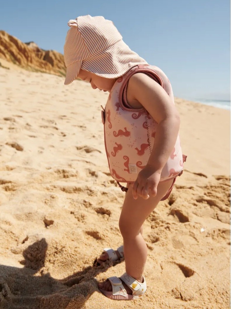 Liewood - kapelusz przeciwsłoneczny Senia Seersucker z uszami pale tuscany creme de la creme Liewood - kapelusz przeciwsłoneczny Senia Seersucker z uszami pale tuscany creme de la creme