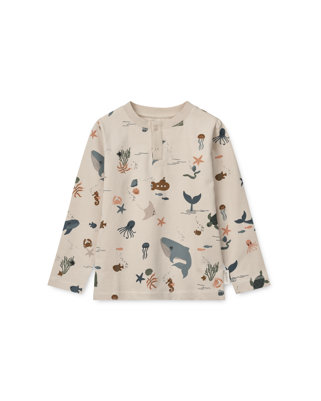Liewood - piżama dziecięca Wilhelm sea creature sandy 