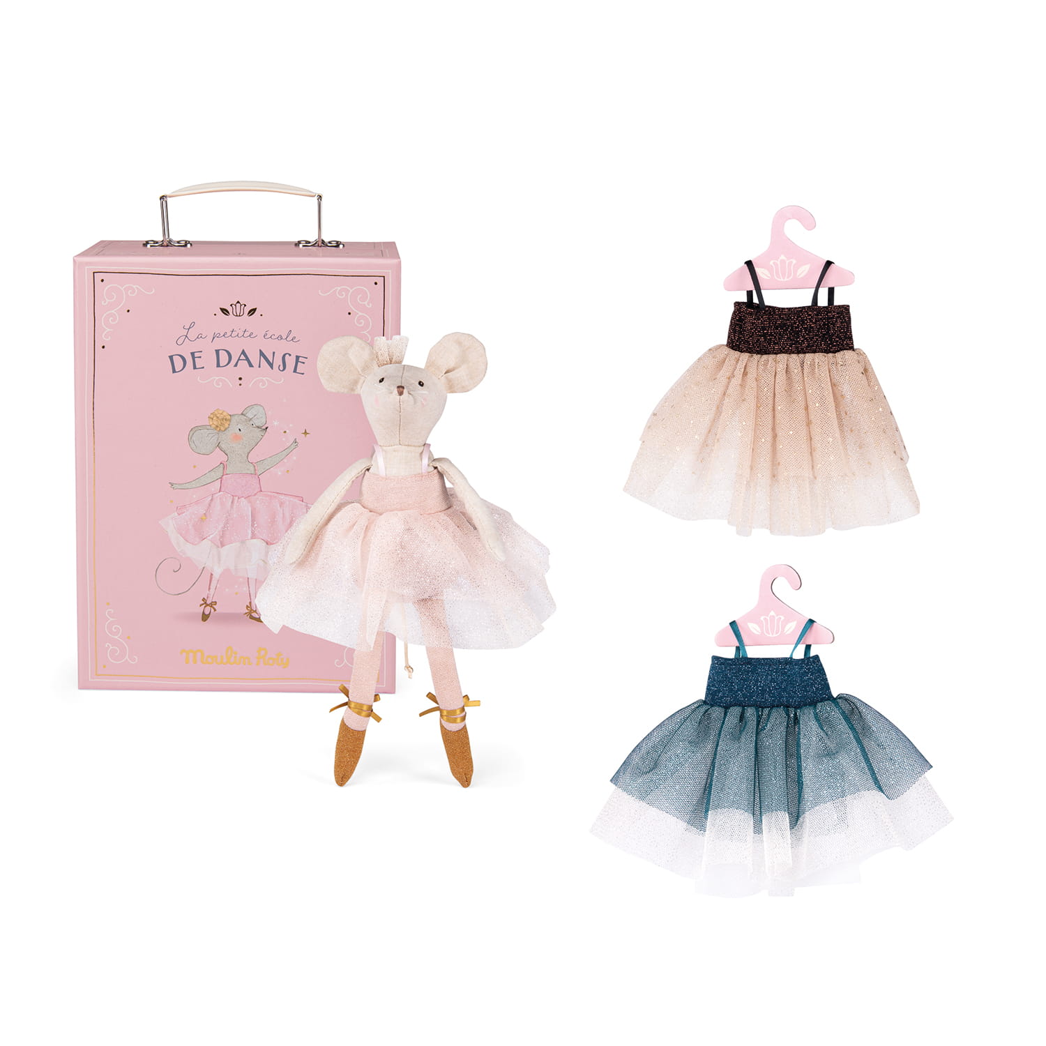 Moulin Roty - myszka Tutu w walizce z garderobą