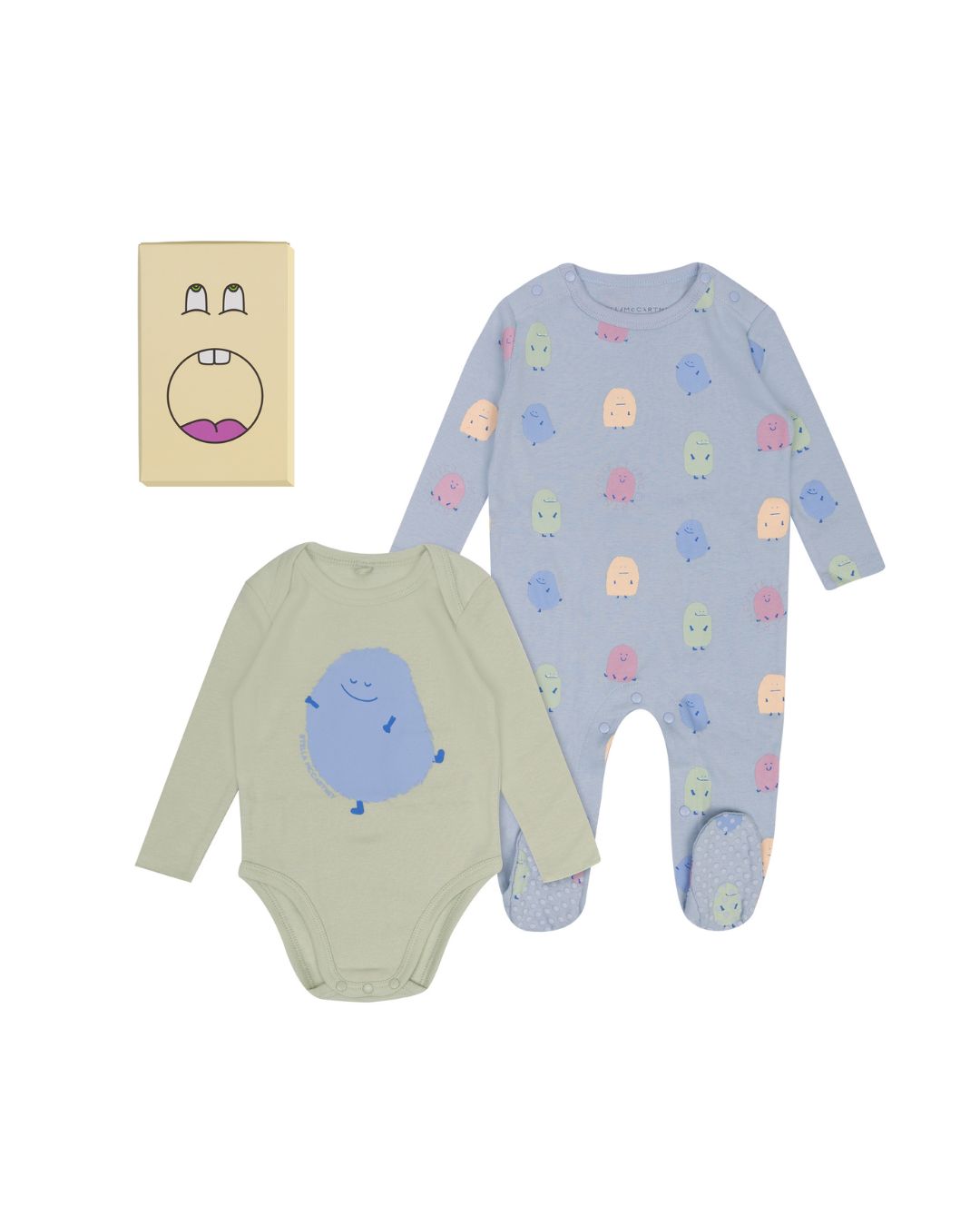Stella McCartney - komplet niemowlęcy: body i piżamki Yeti