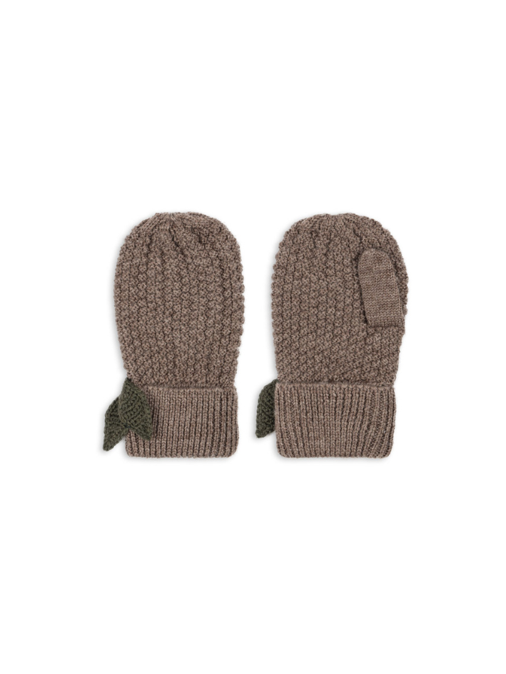 Konges Sløjd - wełniane rękawiczki z jednym palcem Fruity Mittens Bunny Brown Melange