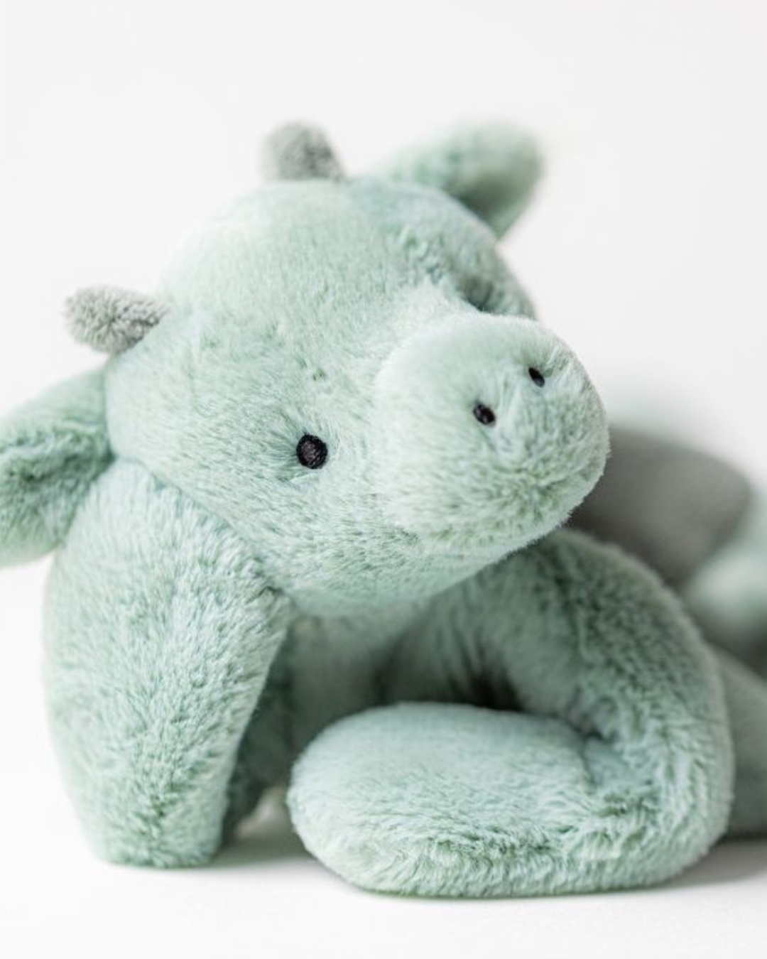 Jellycat - smok szmatka przytulanka miętowo-szara 27 cm
