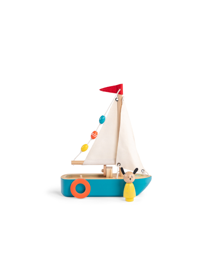 Drewniana żaglówka Moulin Roty La Grande Famille Drewniana żaglówka Moulin Roty La Grande Famille