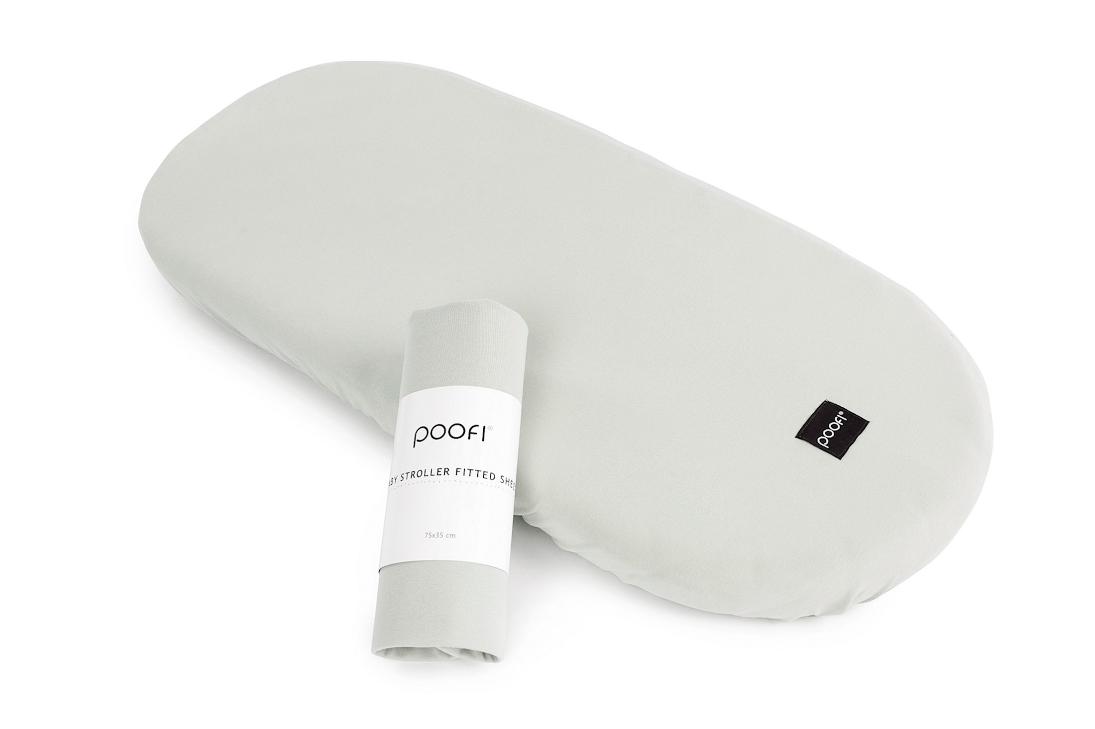 Poofi - prześcieradło do wózka Organic Jasny szary