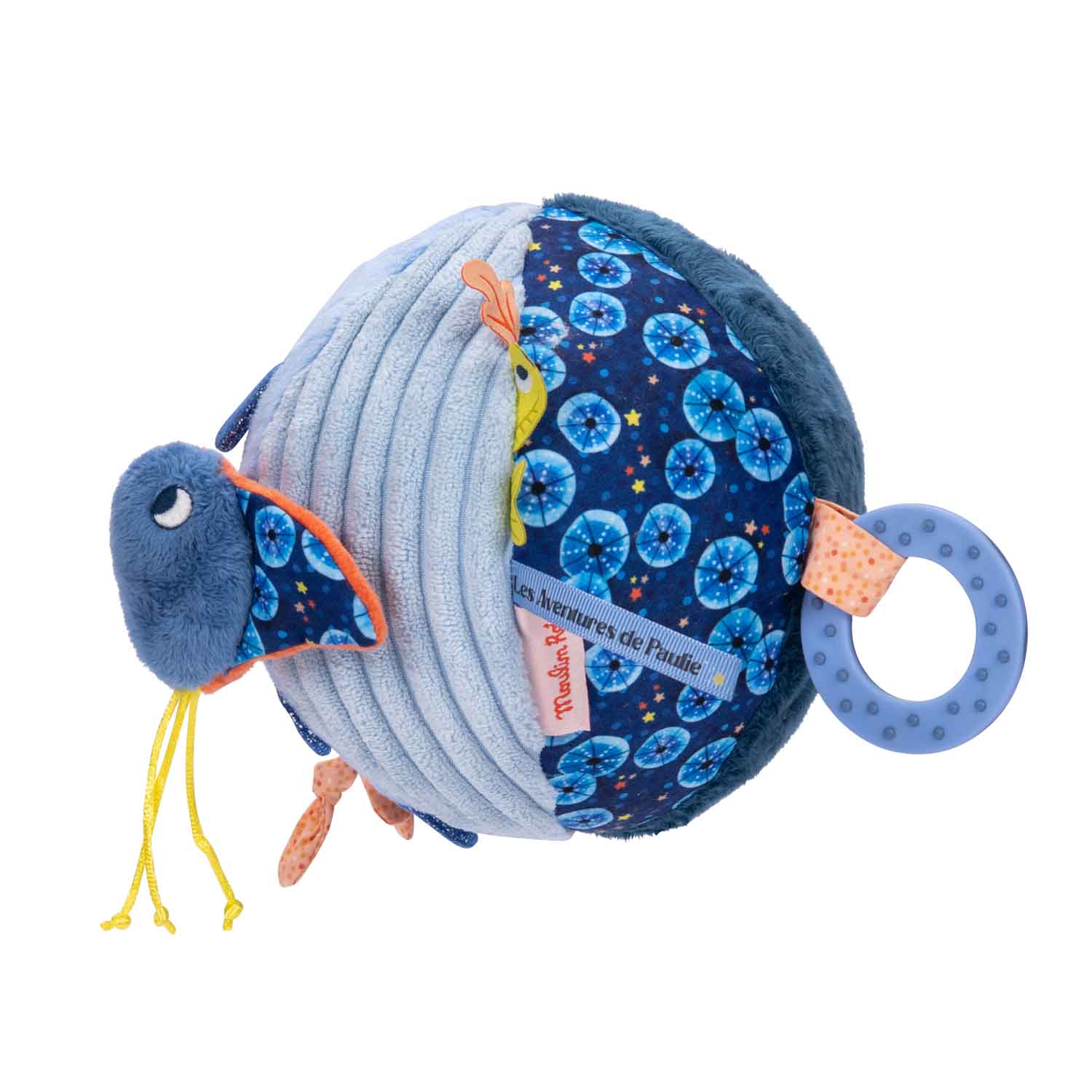 Moulin Roty - piłka aktywizująca Les Aventures 16 cm