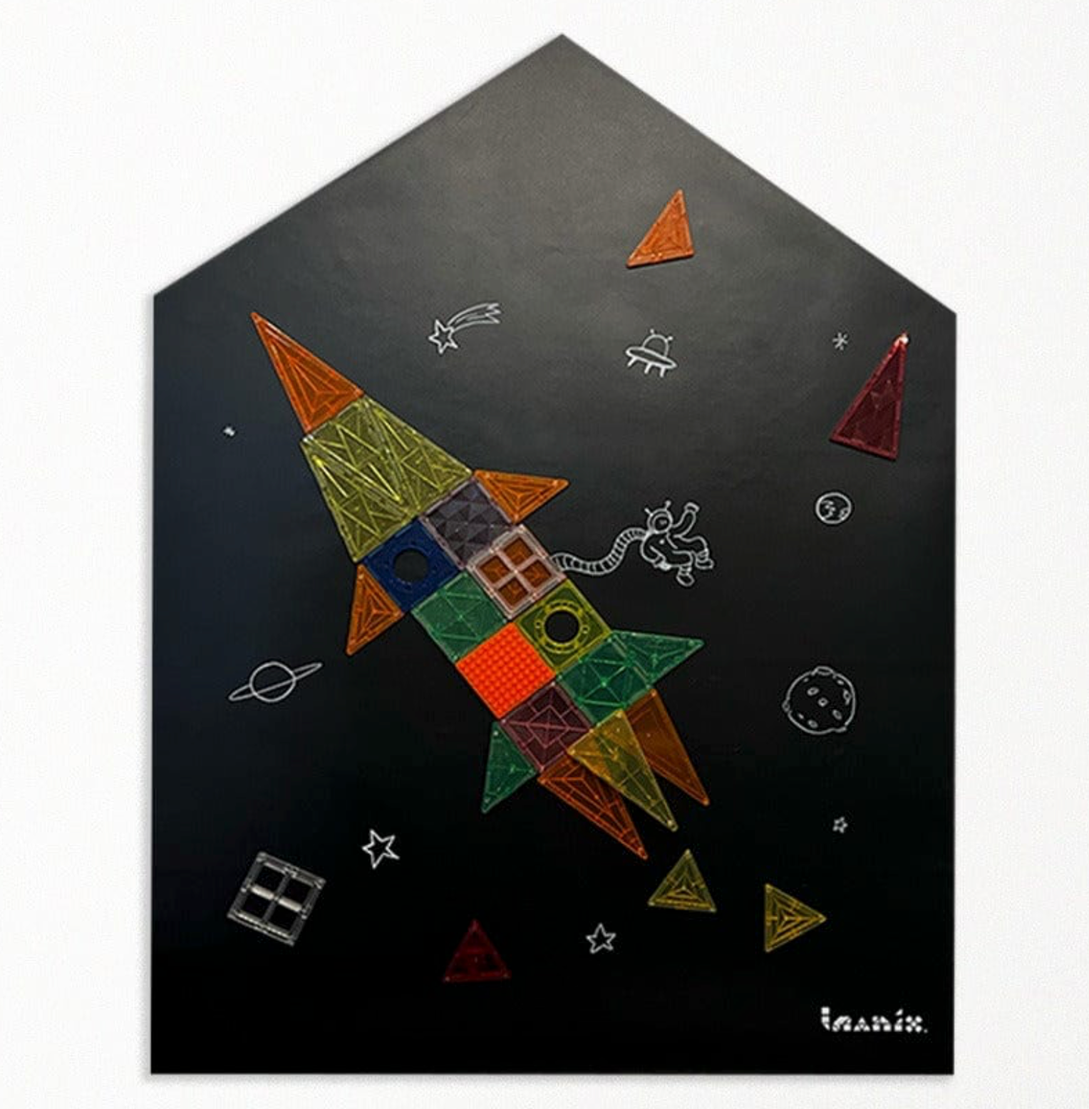 Imanix - czarna tablica magnetyczna 85x100 cm