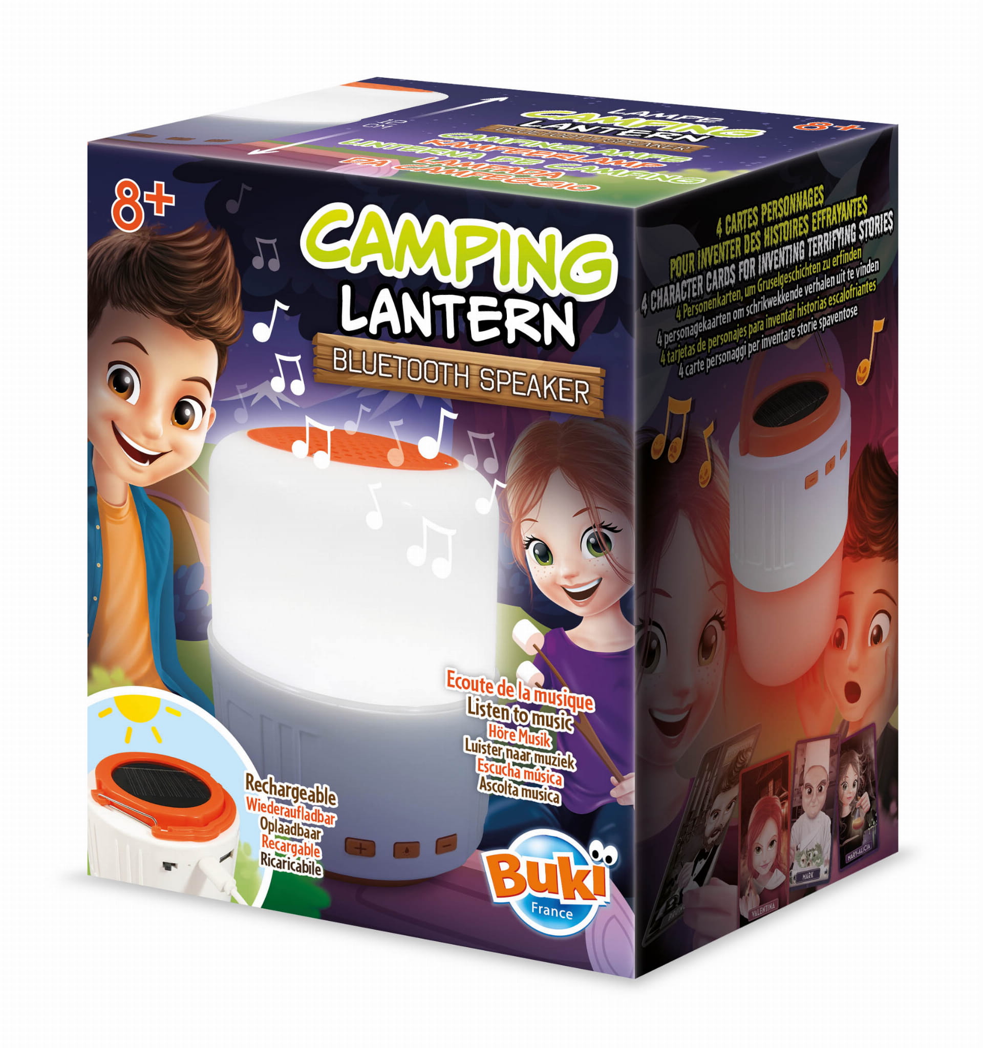 Buki - lampka solarna - latarka Bluetooth na kemping