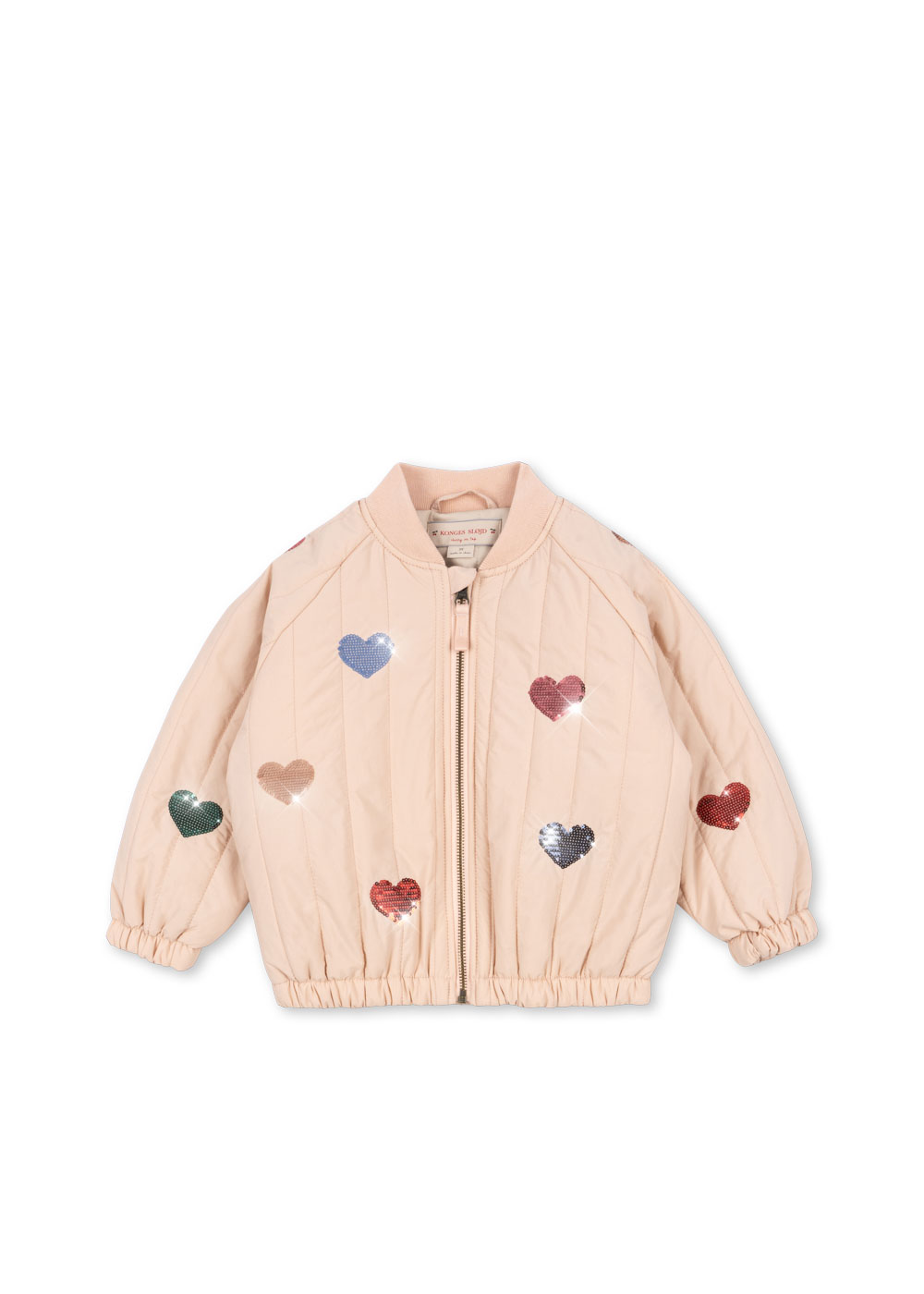 Konges Sløjd - pikowana kurtka bomberka Juno Sequin Bomber Jacket Cameo Rose