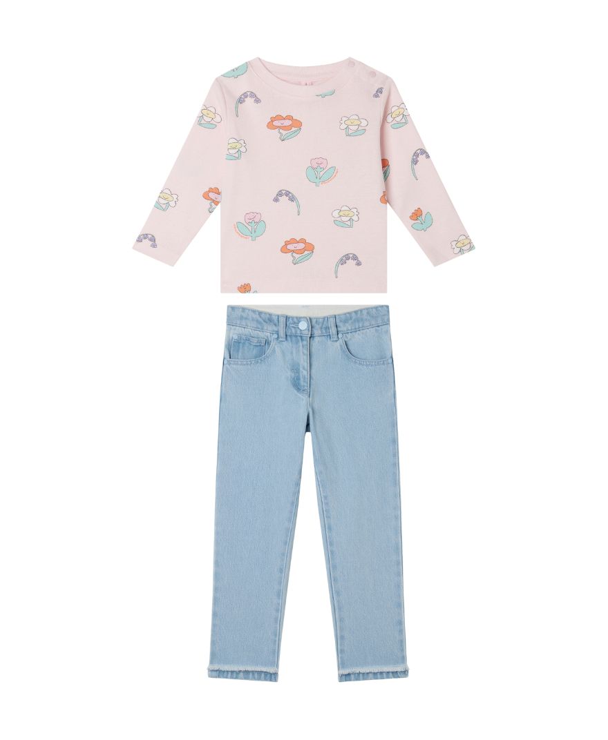 Stella McCartney - stylizacja jeansowa dla dziewczynki Flowers