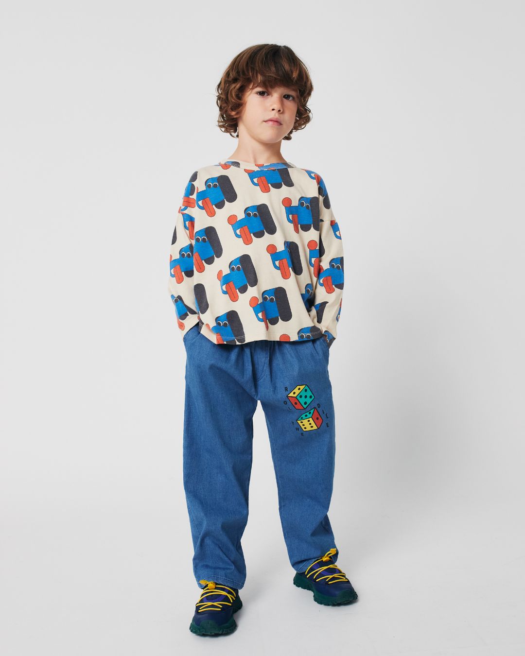 BOBO CHOSES - spodnie jeansowe Roll the Dice