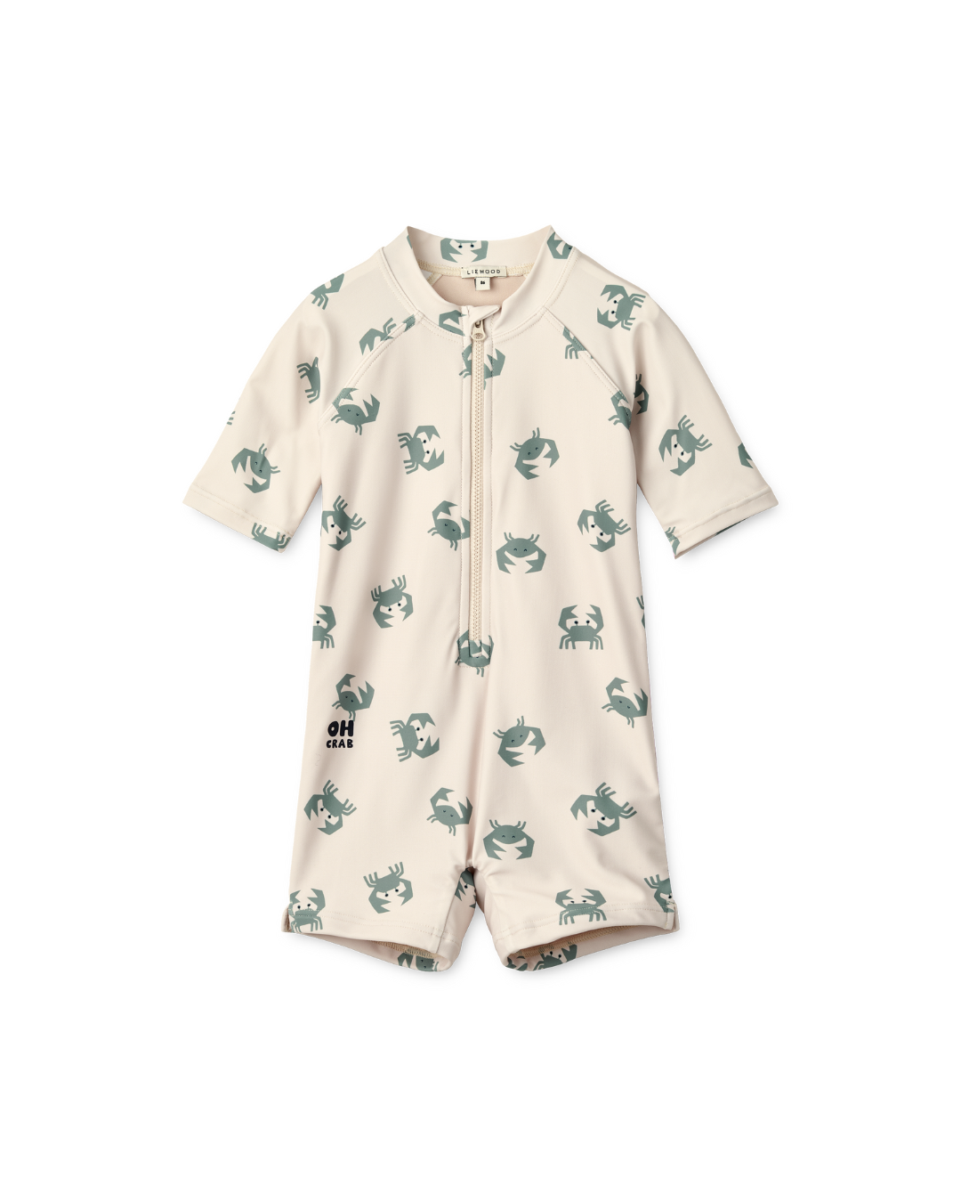 Liewood - kombinezon kąpielowy z krótkim rękawem UV Max Printed crab sandy Liewood - kombinezon kąpielowy z krótkim rękawem UV Max Printed crab sandy