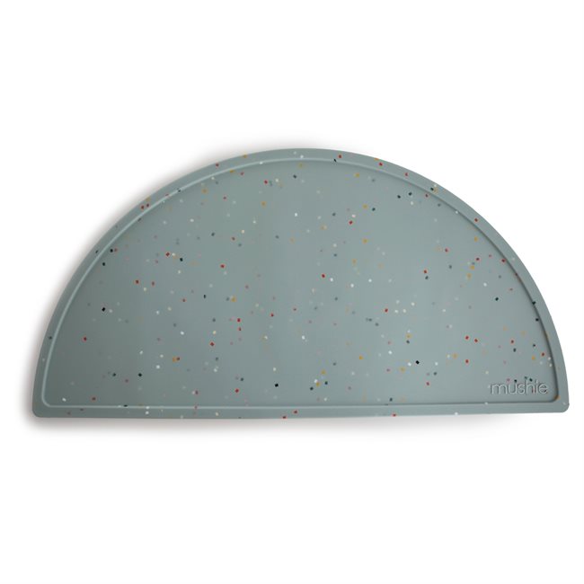 Mushie - podkładka silikonowa na stół Cambridge Blue Confetti