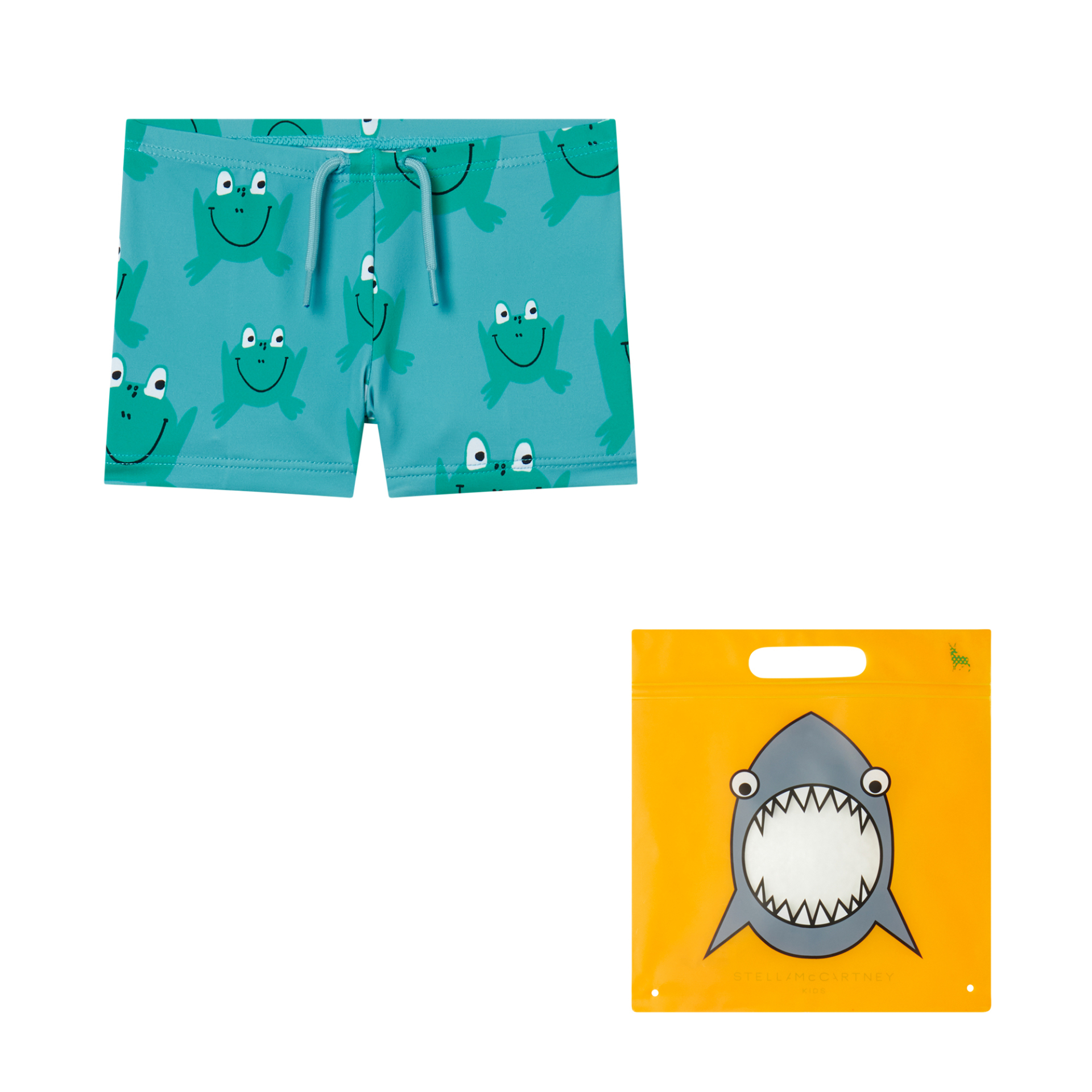 Stella McCartney - stylizacja plażowa chłopięca Frogs