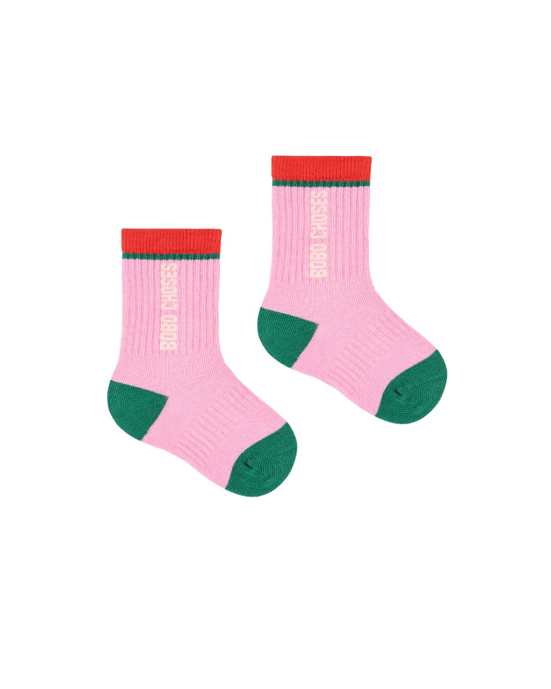 BOBO CHOSES - długie skarpetki dziecięce Color Block PINK
