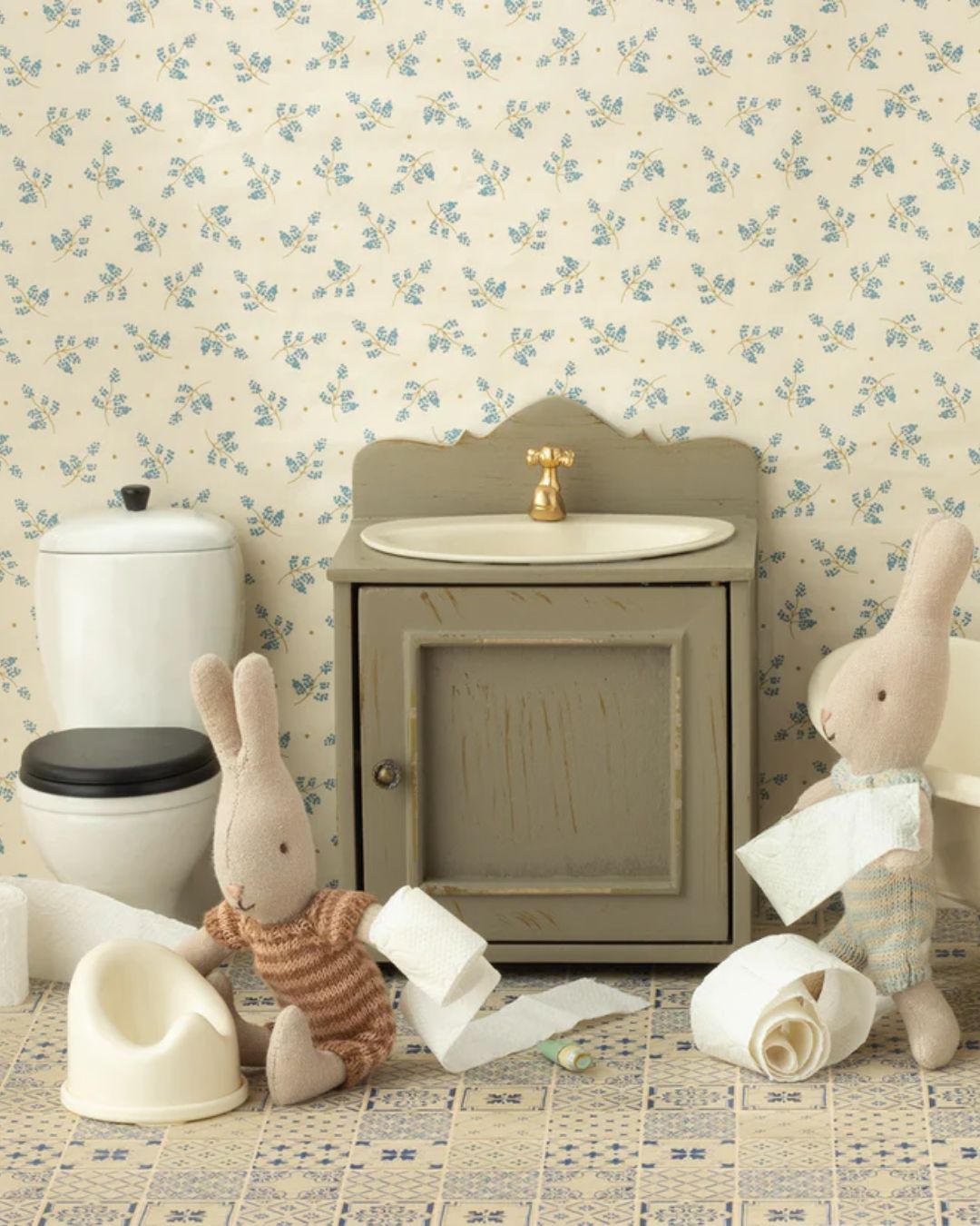 Maileg - umywalka dla myszek Miniature Bathroom Sink - Rozmiar Mini