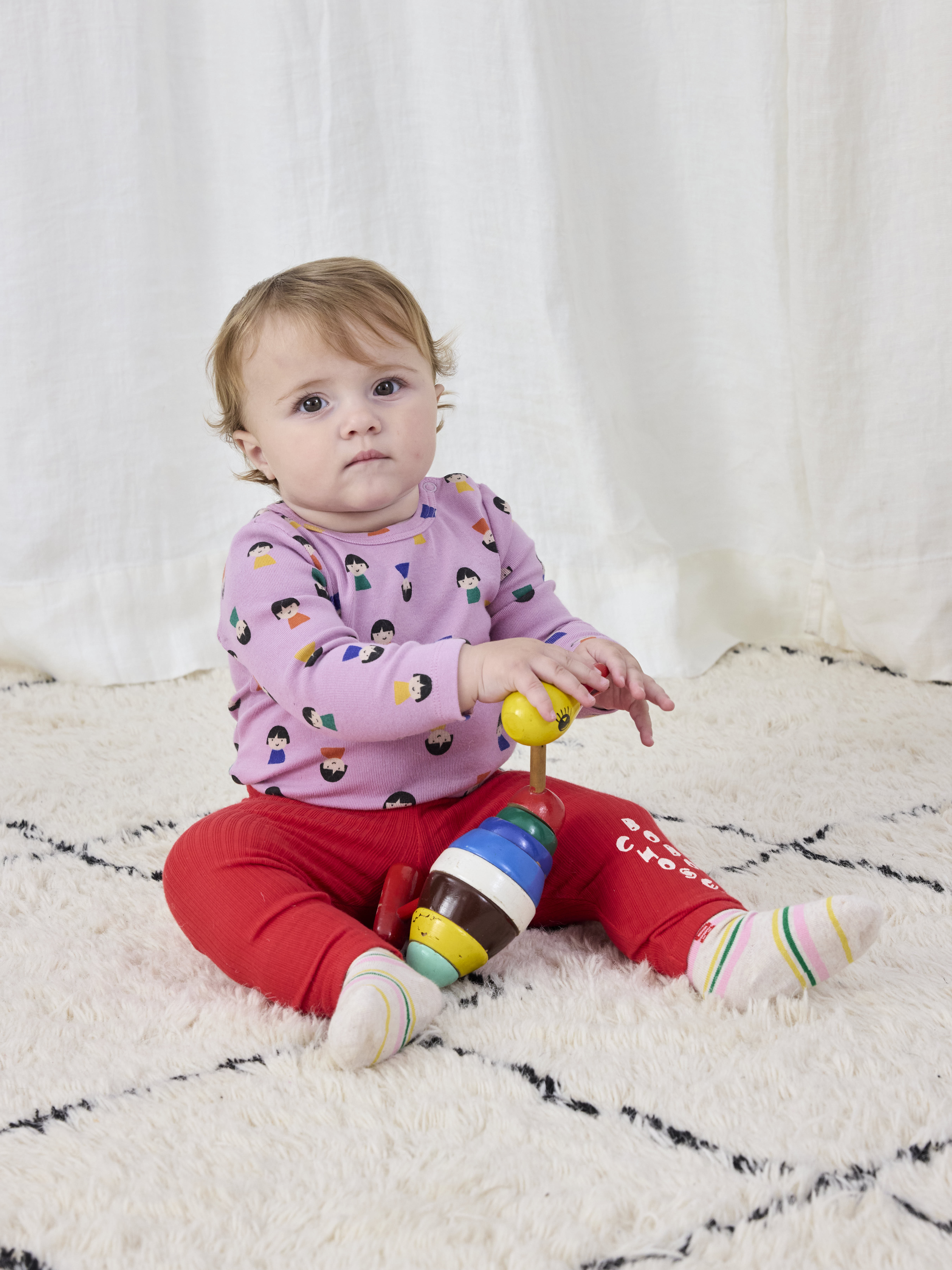 BOBO CHOSES - bluza niemowlęca Game Pawns All Over