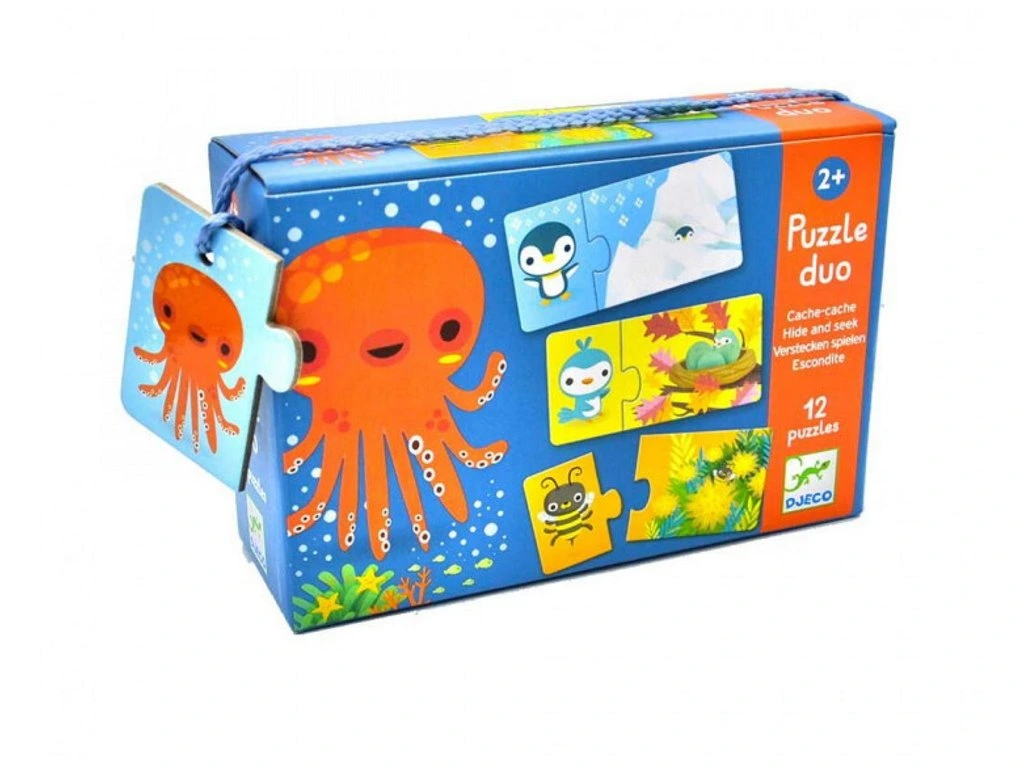 Djeco - puzzle dla dwulatka duo Zabawa w Chowanego