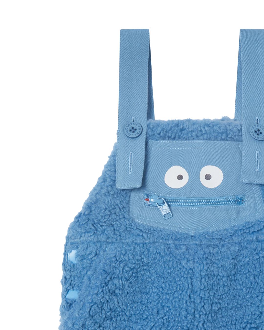 Stella McCartney - niebieskie ogrodniczki z polaru dla maluszka Yeti