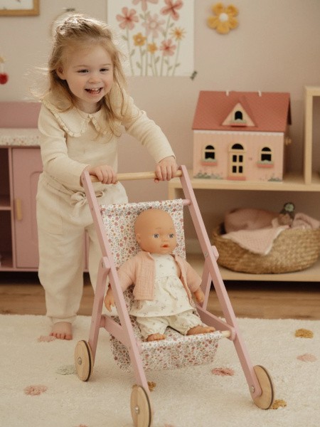 Wózek drewniany dla lalek Little Dutch FSC Wózek drewniany dla lalek Little Dutch FSC