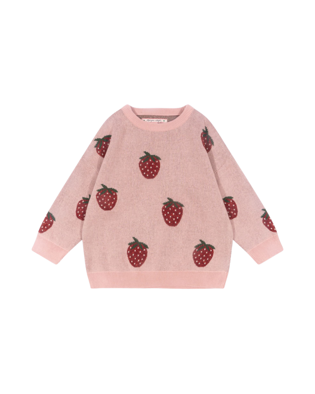 Konges Sløjd - sweter bawełniany dziecięcy Lapis Knit Blouse Strawberry