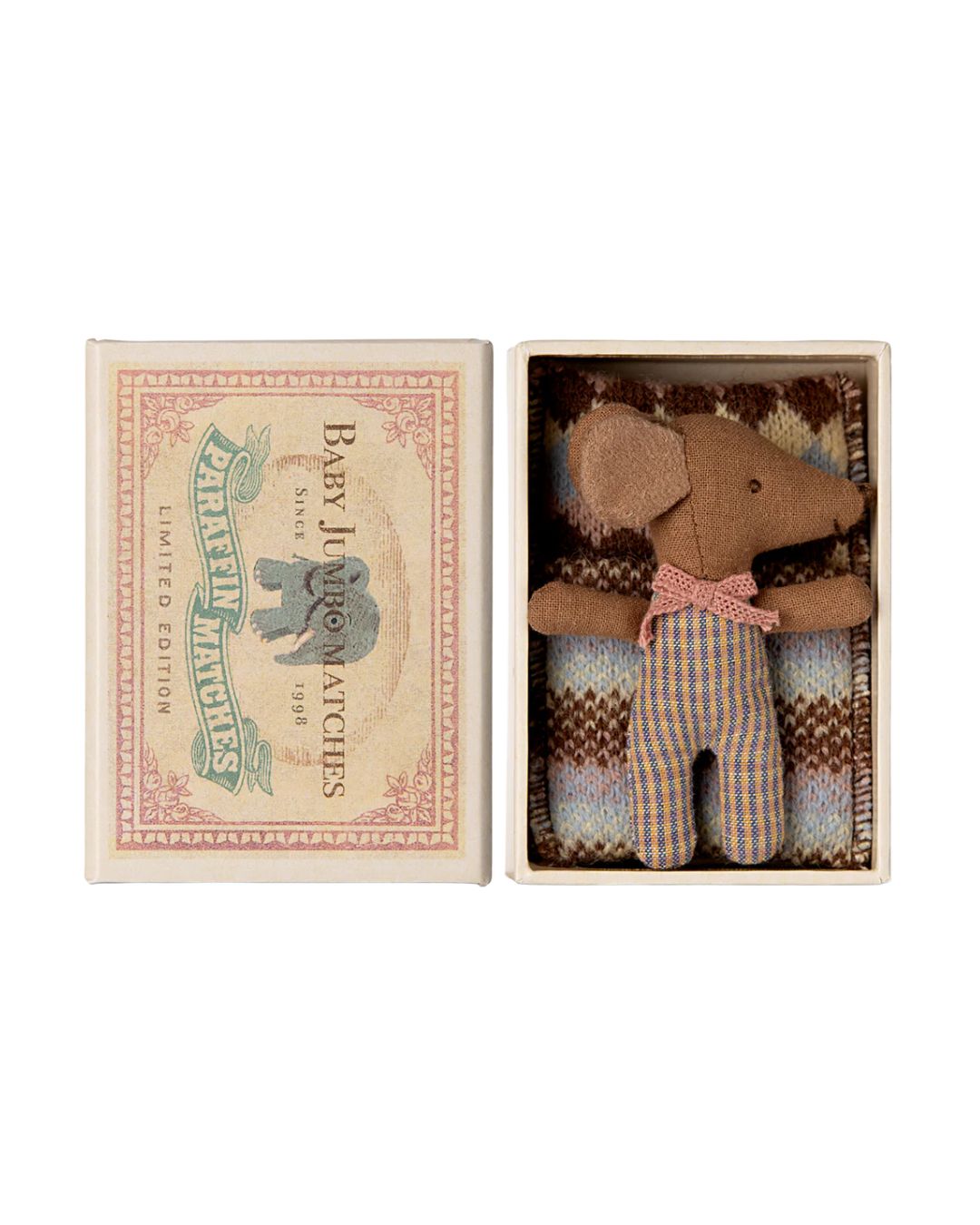 Maileg - myszka dziewczynka w pudełku Baby mouse Sleepy