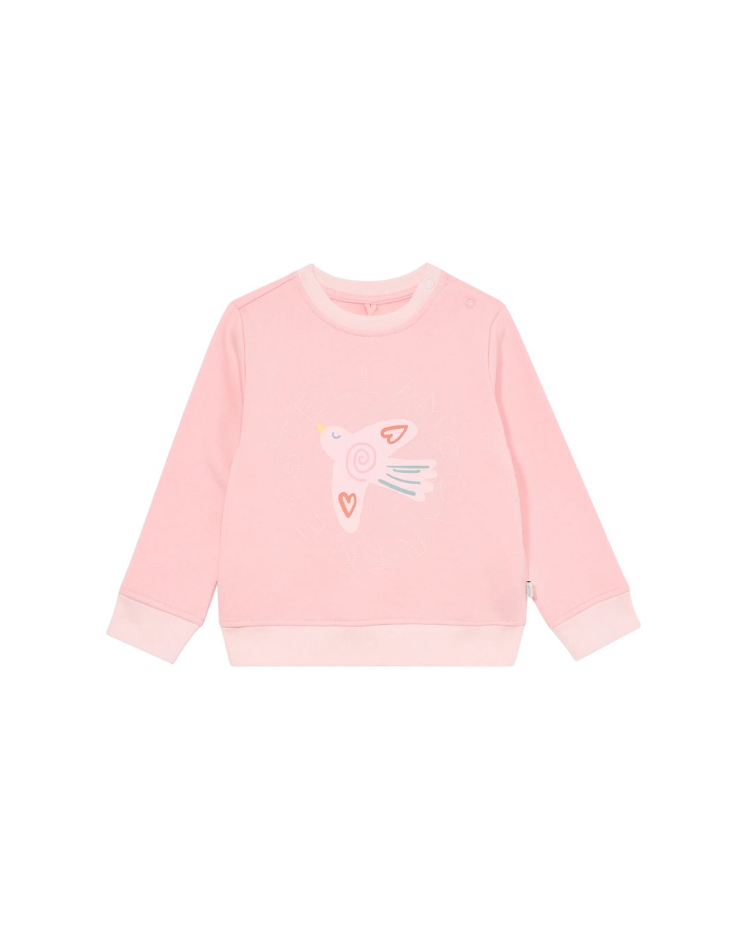 Stella McCartney - bluza bawełniana niemowlęca ze ściągaczami Bird Logo Stella McCartney - bluza bawełniana niemowlęca ze ściągaczami Bird Logo