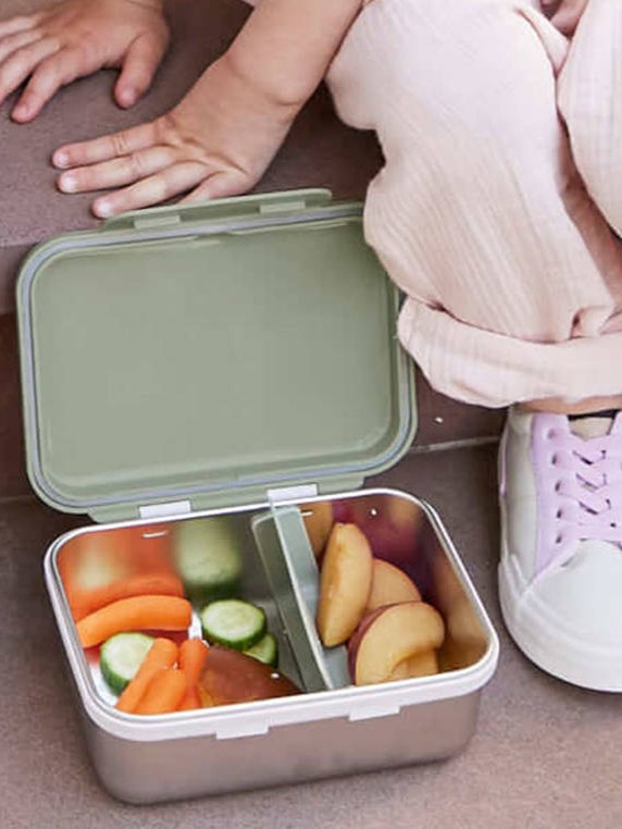 Lassig - lunchbox ze stali nierdzewnej Happy Prints oliwkowy
