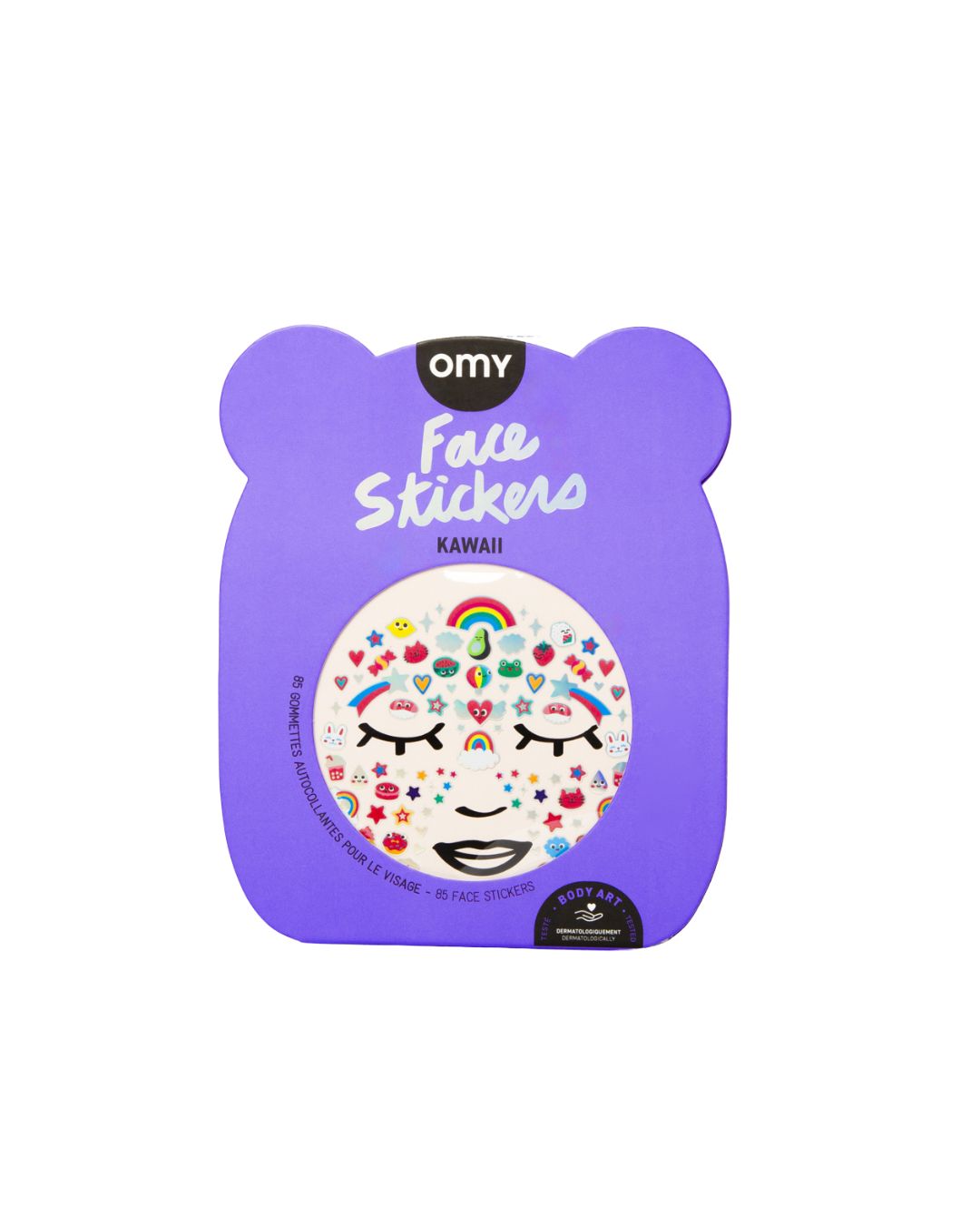 OMY - Naklejki do twarzy dla dzieci 85 sztuk Kawaii