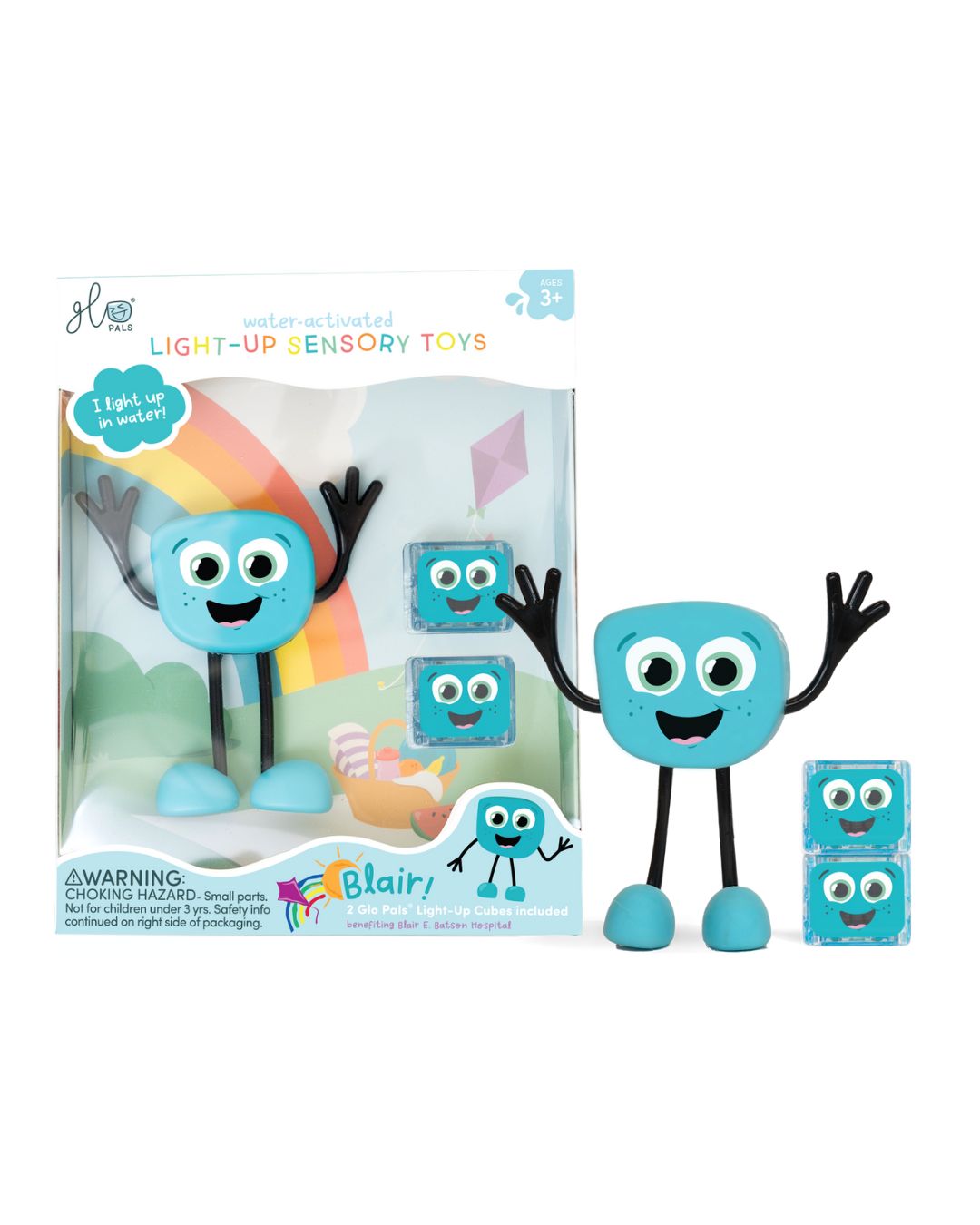 Glo Pals - zabawka do kąpieli Blair zestaw z dwoma kostkami sensorycznymi