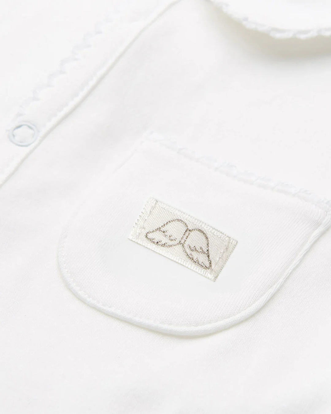 Pajacyk niemowlęcy Marie-Chantal Angel Wing Sleepsuit Biały Pajacyk niemowlęcy Marie-Chantal Angel Wing Sleepsuit Biały