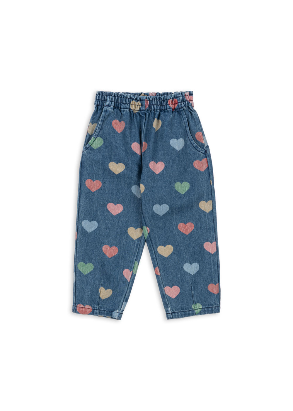 Konges Sløjd - spodnie jeansy dziecięce Magot Frill Pants GOTS Bon Coeur Colore