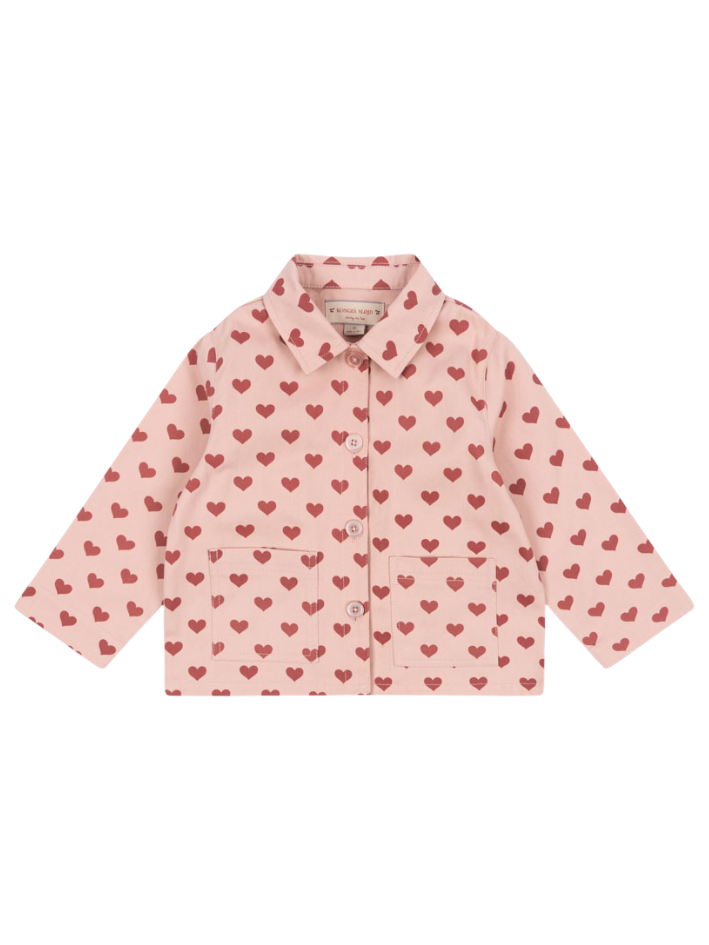 Konges Sløjd - kurtka koszulowa dziecięca Fen Shirt Jacket GOTS Amour Rouge