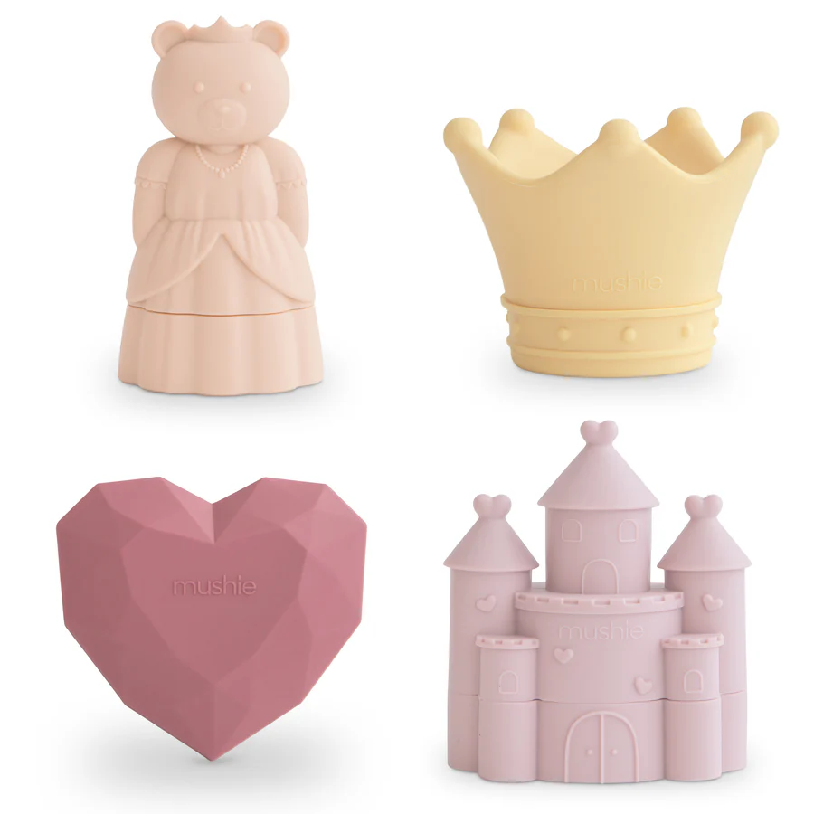 Mushie - zestaw silikonowych zabawek do kąpieli Princess