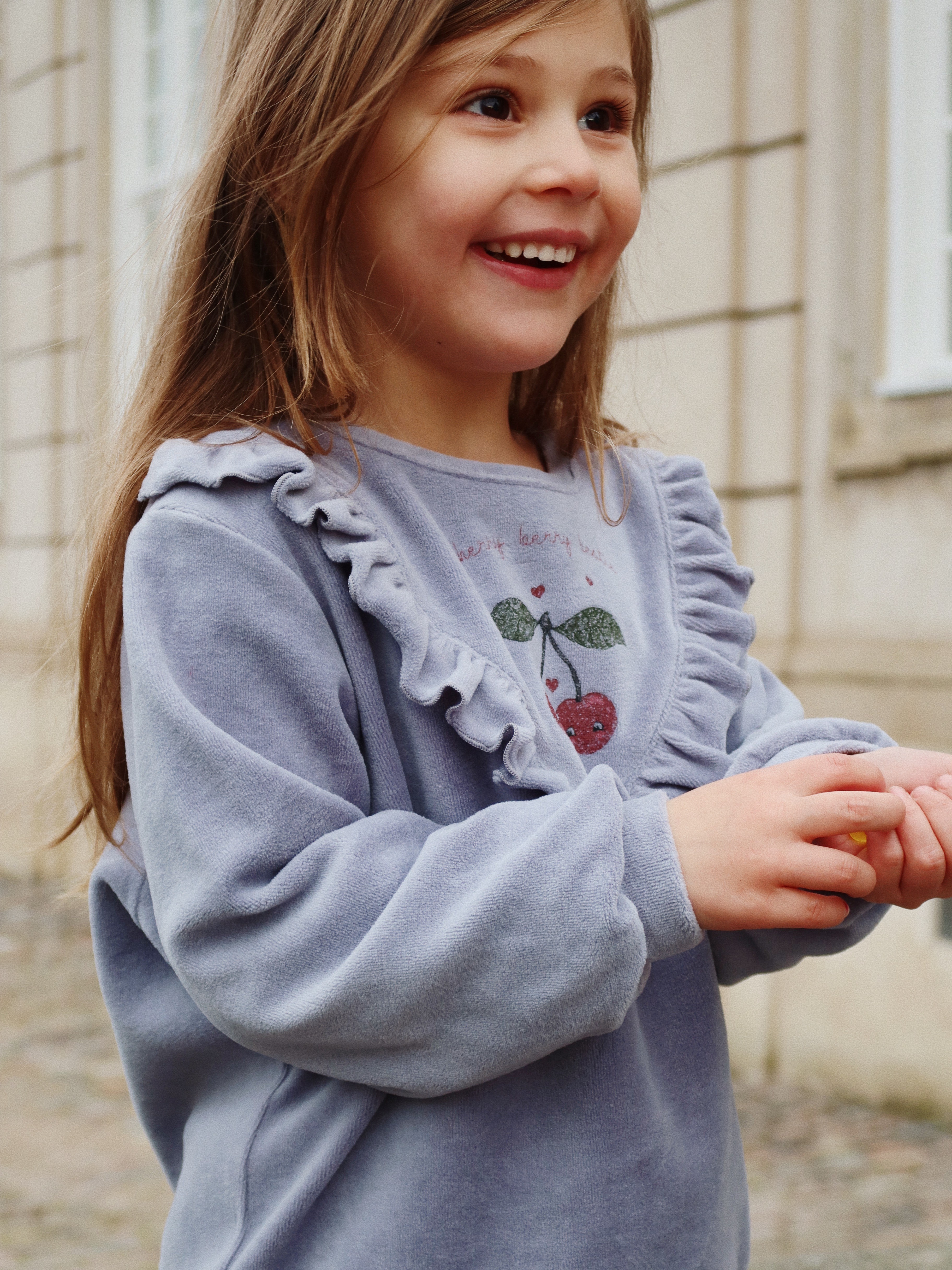 Konges Sløjd - bluza welurowa Wally Sweat Shirt Tradewinds