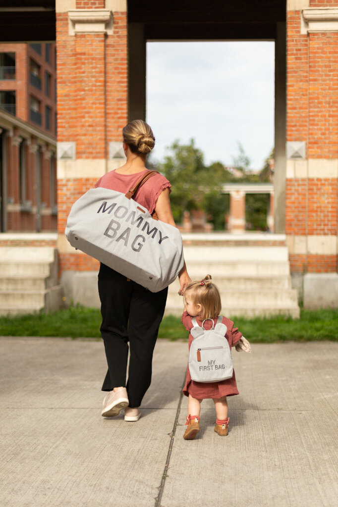 Childhome - Torba Mommy Bag Kanwas Szara