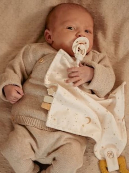 Little Dutch - przytulaczek z zawieszką do smoczka i gryzakiem Newborn Naturals