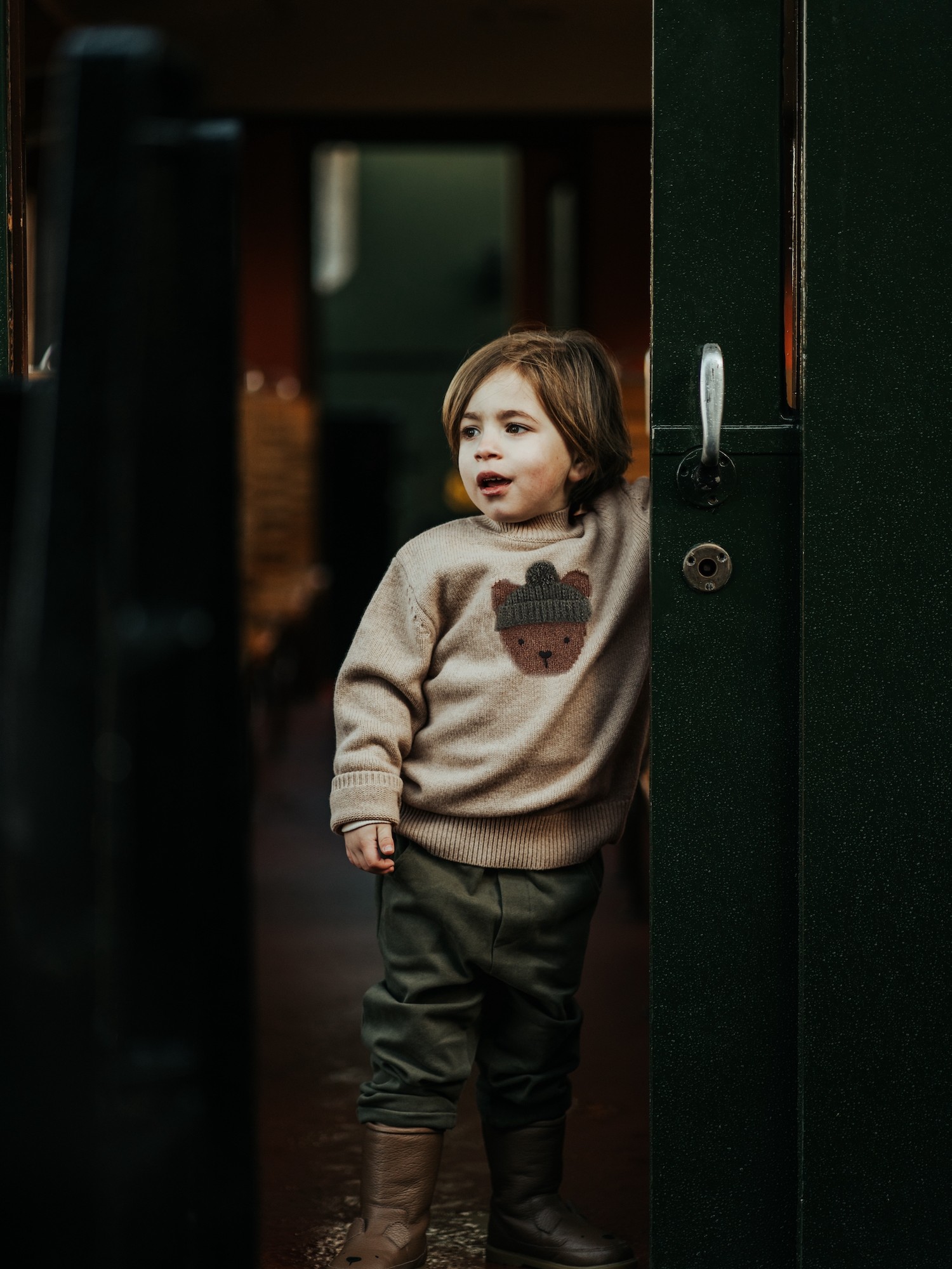 Donsje - sweter dla malucha z wełny merino Denn Merino Wool Bear