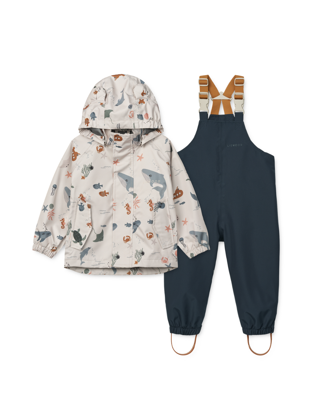 Liewood - zestaw przeciwdeszczowy Manu Sea Creature/Sandy