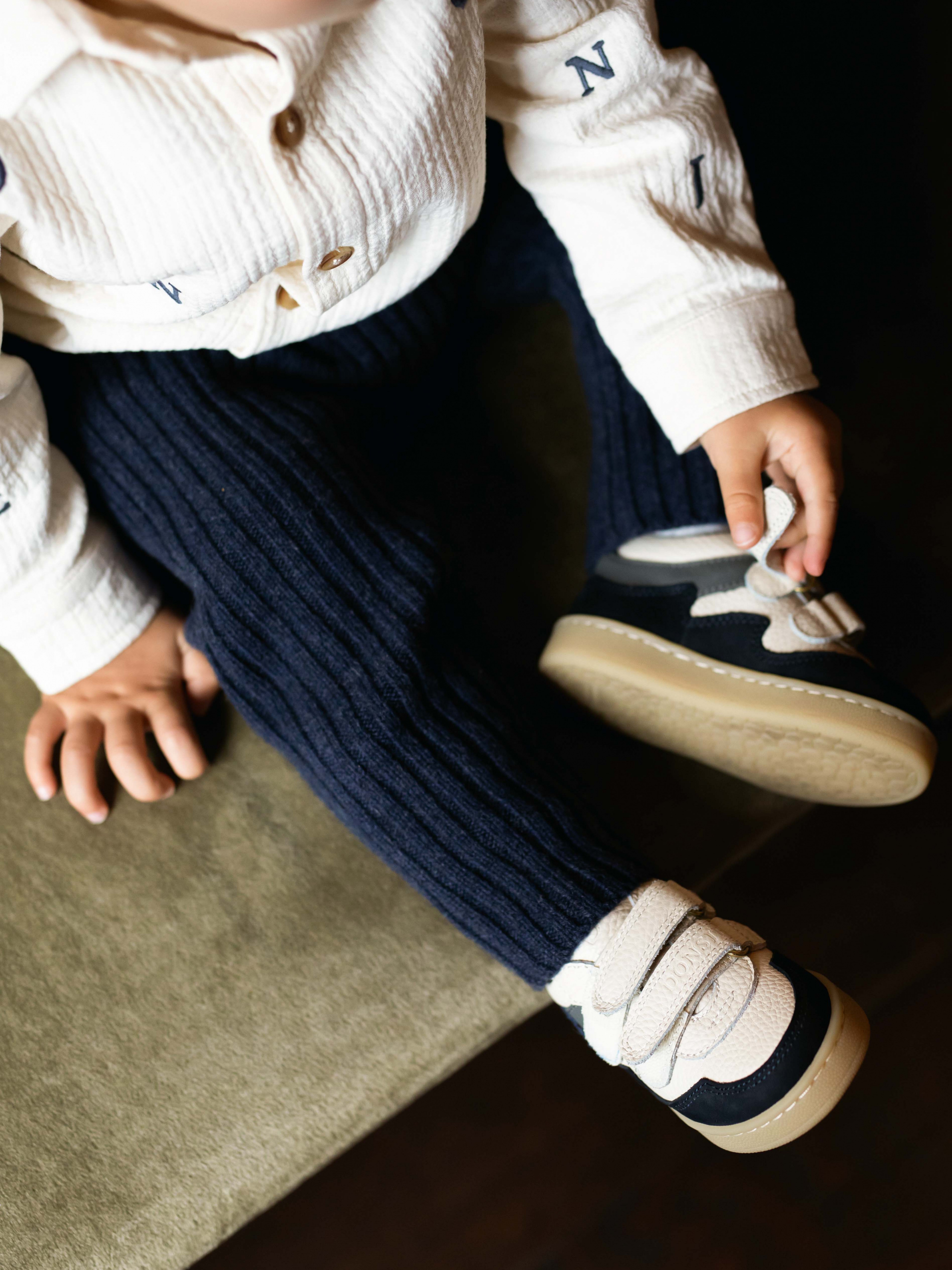 Donsje - spodnie z wełny merino Nies Blue Marine Melange