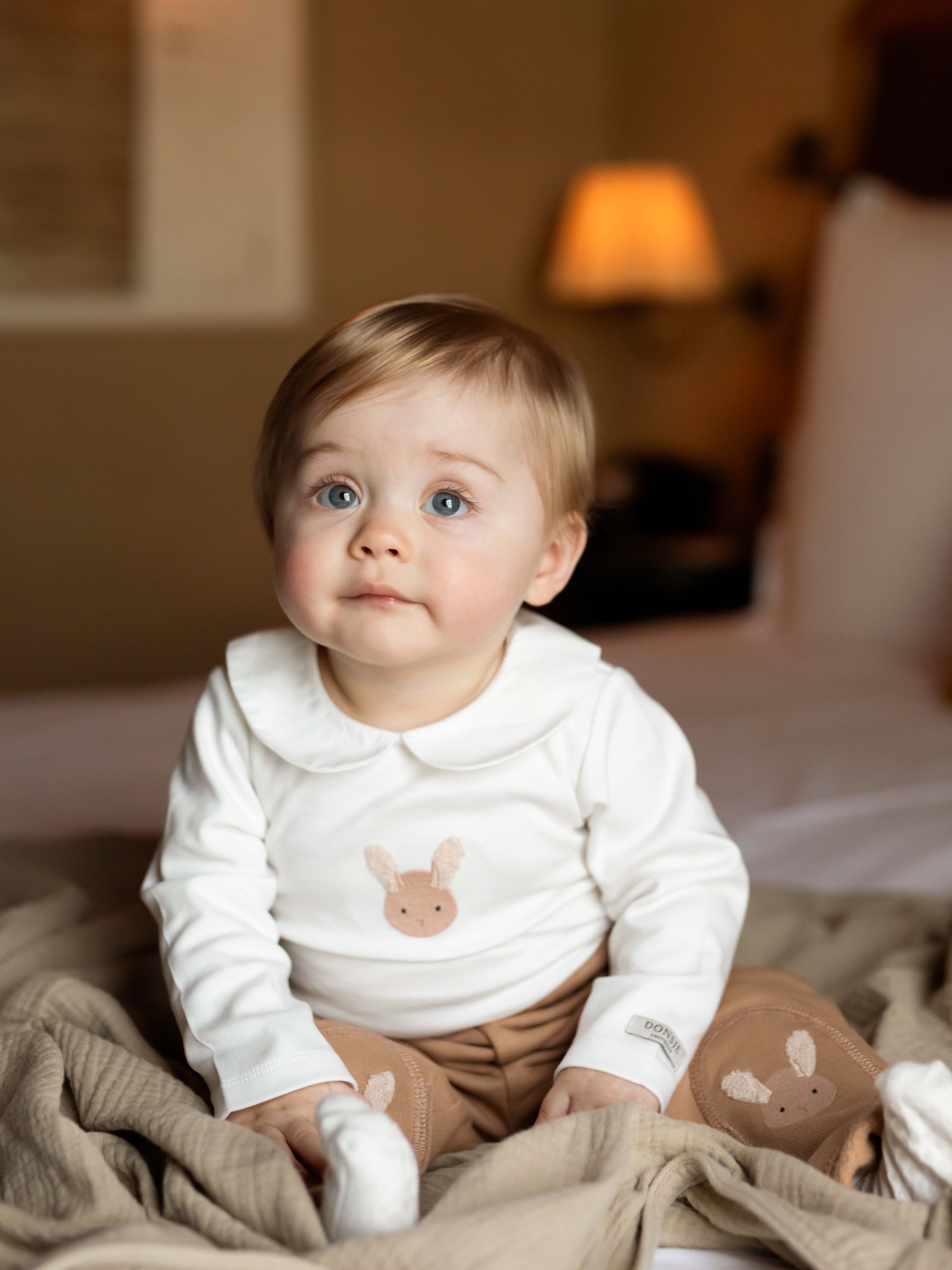 Donsje - body z długim rękawem Davo Bodysuit Fluffy Bunny Off White
