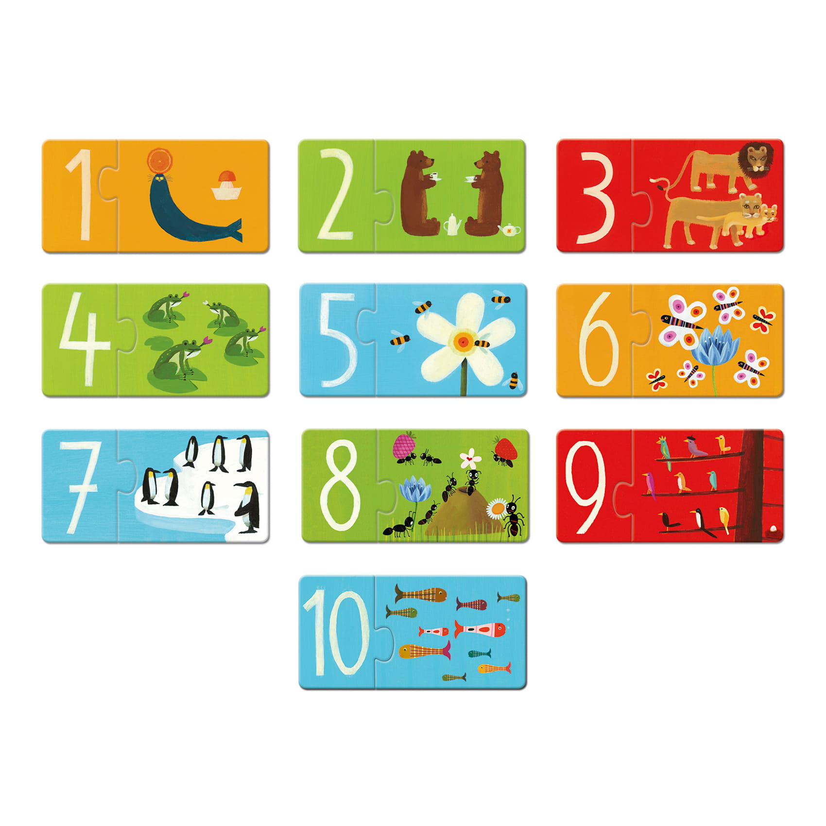 Djeco - puzzle dla trzylatka duo Liczby